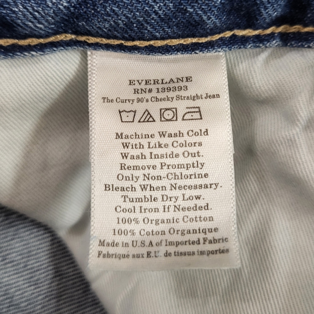 EVERLANE The Curvy 90s Cheeky Jean Size 24 Ankle Button-Fly - Picture 14 of 14